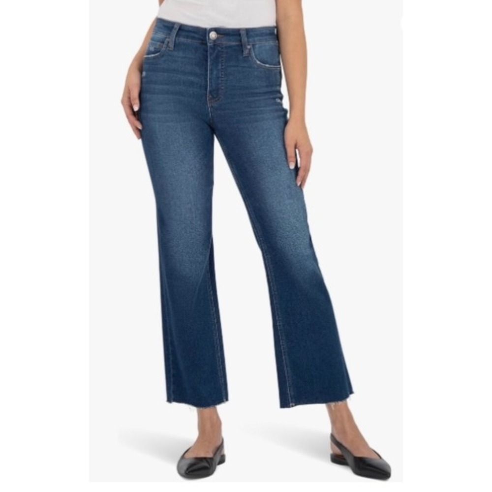 KUT from the Kloth Kelsey‎ High Rise Ankle Flare Jeans Women's Size 2 Denim